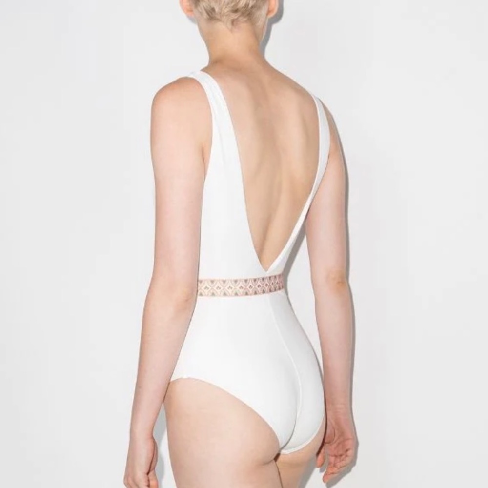 Zimmerman teddy belted plunge one piece bathing suit - size 1 - Picture 4 of 8